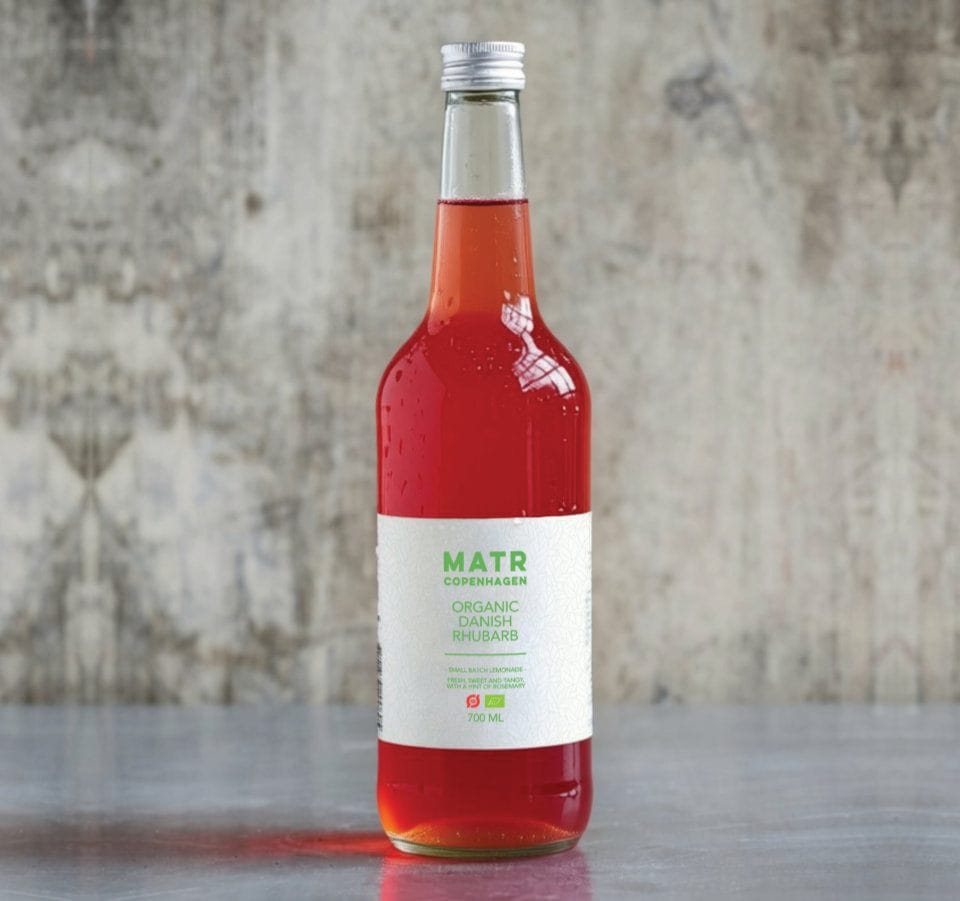 Økologisk dansk rabarber lemonade glasflaske - small batch